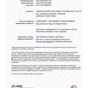 UL for split core ct